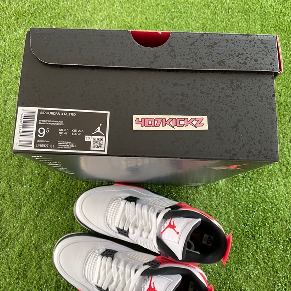 New Air Jordan 4 Retro 'Red Cement' Men's Shoes - Picture 14 of 15
